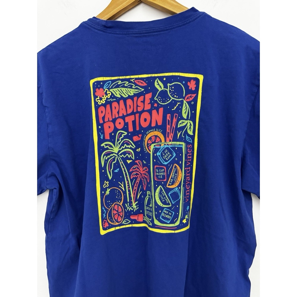 Vineyard Vines Paradise Potion Short Sleeve Tee T-shirt Womens Medium Blue